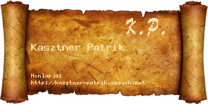 Kasztner Patrik névjegykártya