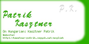 patrik kasztner business card